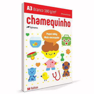 PAPEL CHAMEQUINHO 180G 50FLS - A3 - CX 20 - CHAMEX