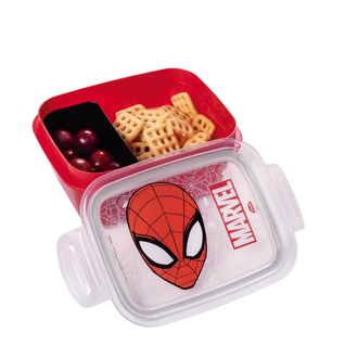 MARMITA C/ TRAVA/DIVISORIA 630ML - HOMEM-ARANHA - UN - PLASUTIL