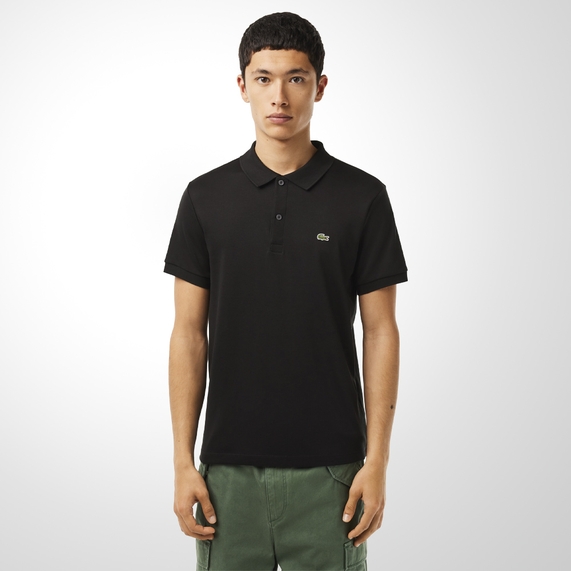 POLO MASCULINA REGULAR PRETA LACOSTE