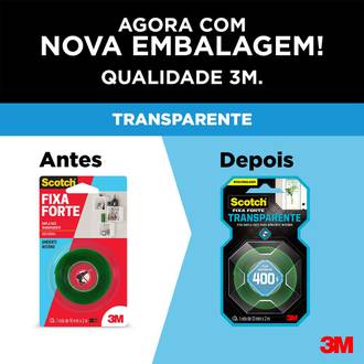 FIXA FORTE TRANSPARENTE AMBIENTE INTERNO  12X2 - UN - 3M