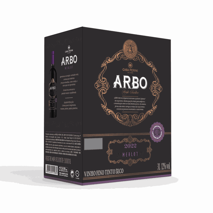 VINHO TINTO MERLOT BAG-IN-BOX (3LT)-ARBO