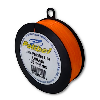 LINHA DE PEDREIRO 100M LARANJA POLIBEL