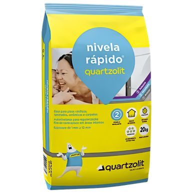 ARGAMASSA NIVELA RÁPIDO 20 KG QUARTZOLIT