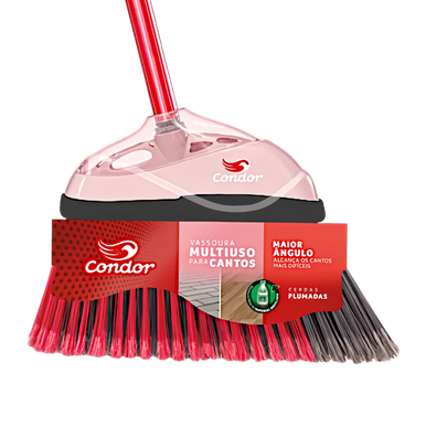 VASSOURA MULTIUSO DE CANTO COM CABO CONDOR