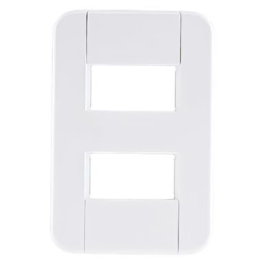 PLACA TRAMONTINA LINHA TABLET 4X2 2 POSTOS VERTICAIS BRANCO