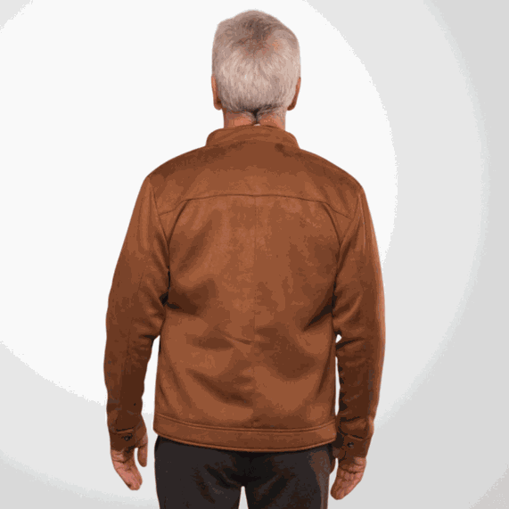 JAQUETA MASCULINA PADRÃO SUEDE CARAMELO