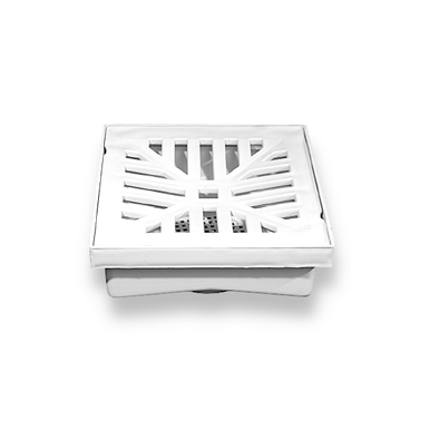 CAIXA COLETORA COM GRELHA ANTI-INSETO ESTRELA 20 X 20 CM BRANCO