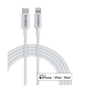 CABO USB C - LIGHTNING NYLON 1,5M - EUCL 15NB - BRANCO - UN - INTELBRAS