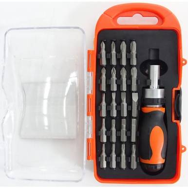 JOGO DE CHAVE CATRACA + BITS STARFER 21 PEÇAS  REF. 03510867