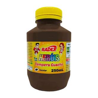 TINTA GUACHE 250ML  - MARROM - PCT 3 - RADEX