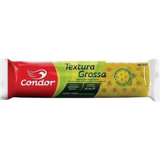 ROLO DE ESPUMA PARA TEXTURA GROSSA CONDOR  REF:  967 23 CM S/SUPORTE