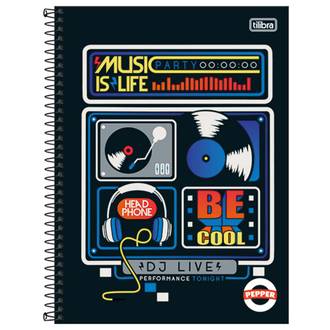CADERNO UNIV CAPA DURA 1X1 80FLS - PEPPER - UN - TILIBRA