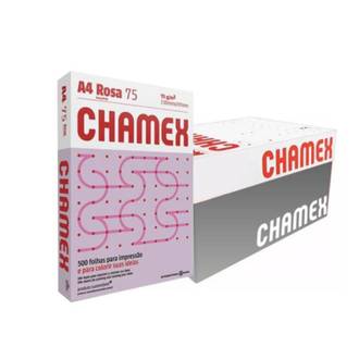 PAPEL CHAMEX COLOR 75G 500FLS - ROSA - CX 10 - CHAMEX