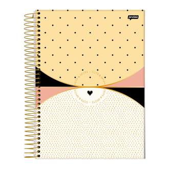 CADERNO UNIV CAPA DURA 1X1 80FLS - 72798-26 - DOTS E SPOTS - UN - JANDAIA