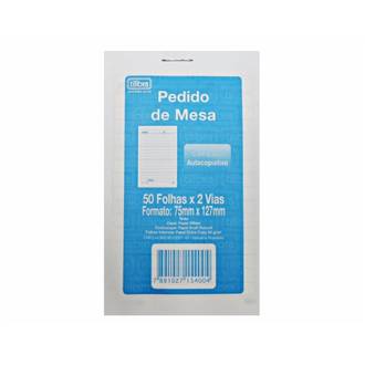 BLOCO PEDIDO DE MESA AUTOCOPIA 50X2 VIAS 75X127MM - UN - TILIBRA