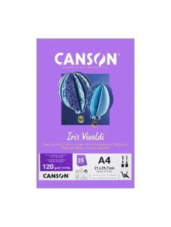 PAPEL IRIS VIVALDE 120G 25FL A4 - VIOLETA - UN - CANSON