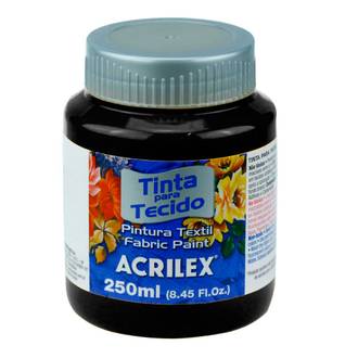 TINTA TECIDO FOSCA 250ML 04125 - PRETO - UN - ACRILEX