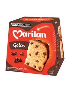 PANETTONE GOTAS CHOC 400G - PP5704 - CX 18 - MARILAN