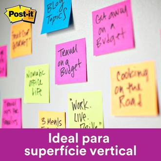 POST IT BLOCO ADESIVO 270F - 76X76 - C/3 P/ VIAJAR - UN - 3M
