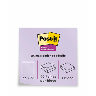 POST IT NOTAS ADESIVAS 90F - 76X76 - SAL ROSA - UN - 3M