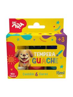 TINTA GUACHE TEMPERA 15ML C/6 CORES - 27004 - PCT 12 - DAC