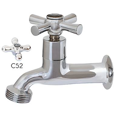 TORNEIRA PARA JARDIM PIM CROMADA LONGA 1/2 x 3/4 C52 2130