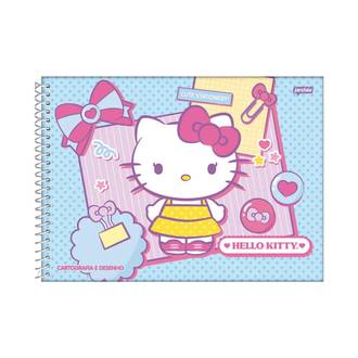 CADERNO DESENHO CAPA DURA 80FLS - ESPIRAL - 72983-26 - HELLO KITTY - UN - JANDAIA