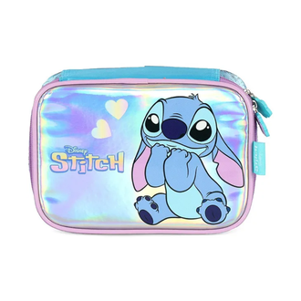 ESTOJO ESCOLAR BOX STITCH - EI42414SC - METALIZAD - AZUL - UN - LUXCEL