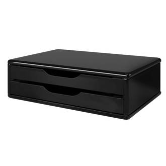 SUPORTE P/ MONITOR 2 GAVETAS  - BLK PIANO - UN - SOUZA