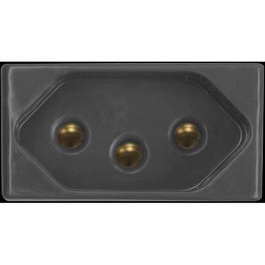 MÓDULO TRAMONTINA TOMADA (2P+T) 10A 250V REF. 57215/030 GRAFITE