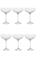 Conjunto 6 Taças de Cristal Titânio Bohemia para Espumante Coupe 290ml