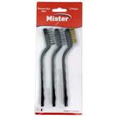 ESCOVA ACO MINI KIT 3 PCS COM CABO MISTER