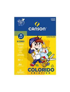 PAPEL CRIATIVO 80G A4 32FL - 8 CORES  - UN - CANSON