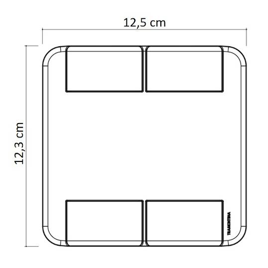 PLACA TRAMONTINA LINHA TABLET 4X4 CEGA BRANCO