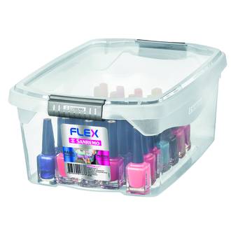 ORGANIZADOR PLASTICO 6,0 L SR901/555 - CRISTAL - UN - SANREMO