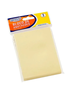 BLOCO ANOTACOES SMART NOTES 100F - 76X102 - BA7501 - AMARELO PASTEL - UN - BRW