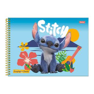 CADERNO DESENHO CAPA DURA 80FLS - 3370851 - STITCH - UN - FORONI