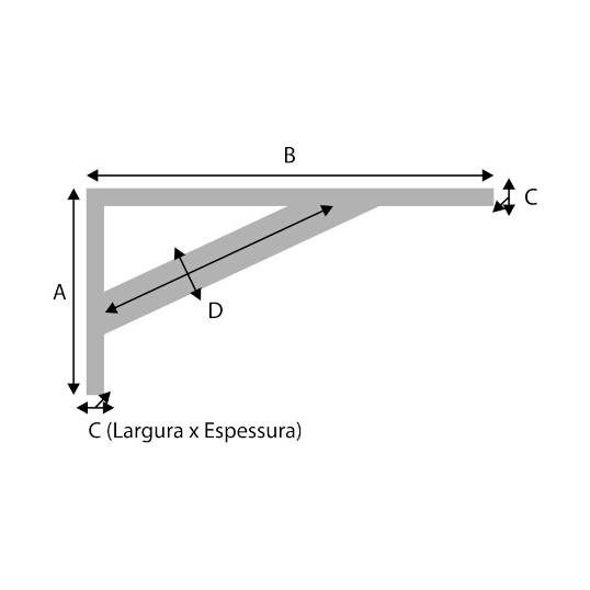 SUPORTE PARA PRATELEIRA PV FLEX (Par) Linha: Leve. Acabamento: Branco. 093 x 140 mm - Ref: 253