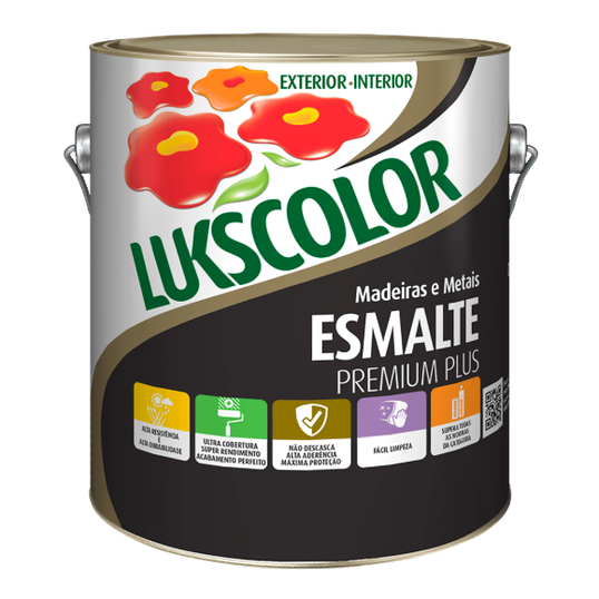 ESMALTE SINTÉTICO LUKSCOLOR BASE SOLVENTE ALTO BRILHO BRANCO 3.6L