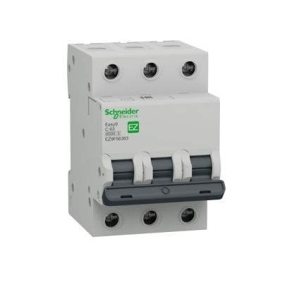 DIN SCHNEIDER EASY9 6KA TRIF C 63A EZ9F56363-BR