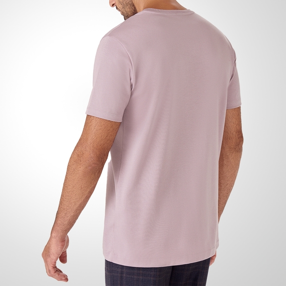 CAMISETA RICARDO ALMEIDA PIMA INTERLOQUE GOLA CRUZADA ROSA BEBÊ