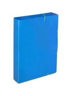 PASTA ELASTICO PLASTICA 4CM A4/FULL COLOR - 0439 - AZUL - UN - DELLO