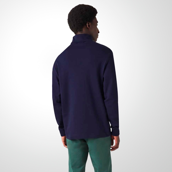 CAMISETA MASCULINA GOLA ALTA MANGA LONGA MARINHO LACOSTE