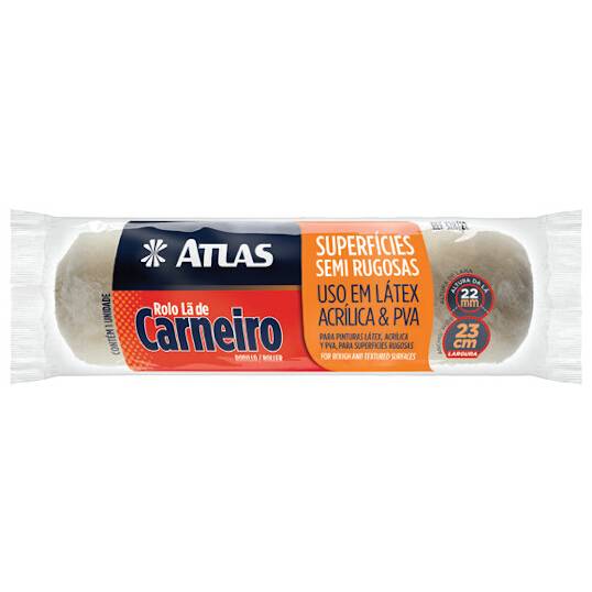 ROLO DE PINTURA EM LÃ DE CARNEIRO ATLAS 23 CM S/SUPORTE