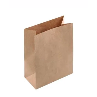 SACO DE PAPEL KRAFT PARDO  - 28,5x24x12 - UN - CROMUS