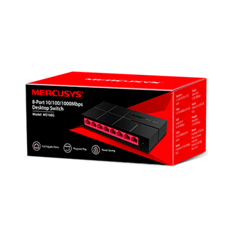 SWITCH 8 PORTAS - 10/100/1000 MBPS - MS108G - PRETO - UN - MERCUSYS