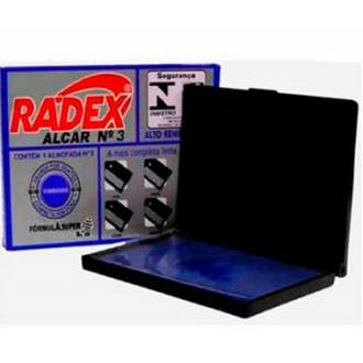ALMOFADA P/ CARIMBO N3 COM TINTA - AZUL - UN - RADEX