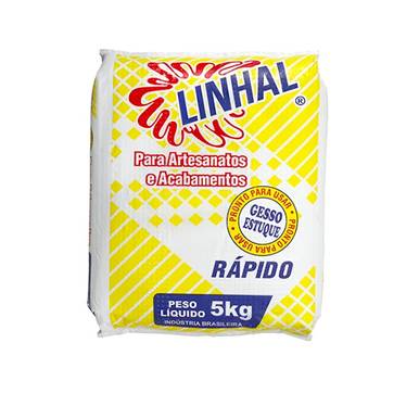 GESSO ESTUQUE LINHAL 5 KG RÁPIDO