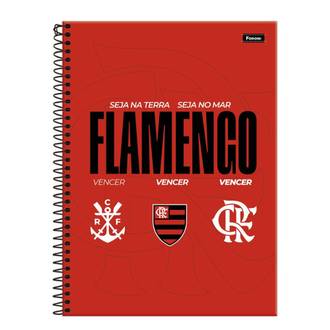 CADERNO UNIV CAPA DURA 10X1 160FLS - 3392960 - FLAMENGO - PCT 4 - FORONI