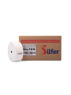 BOBINA TERMICA RELOGIO PONTO 48G - BRANCA - 57x300 - CX 06 - SILFER